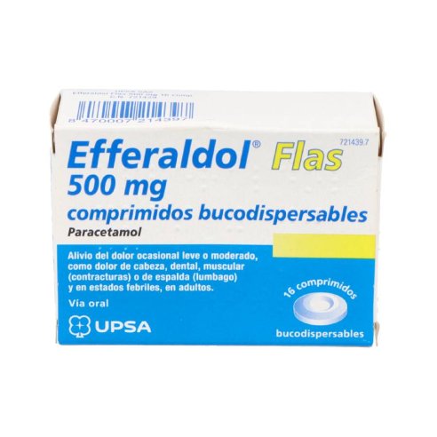 EFFERALDOL FLAS 500 MG 16 COMPRIMIDOS BUCODISPER