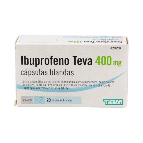 IBUPROFENO TEVA 400 mg 20 CAPSULAS BLANDAS