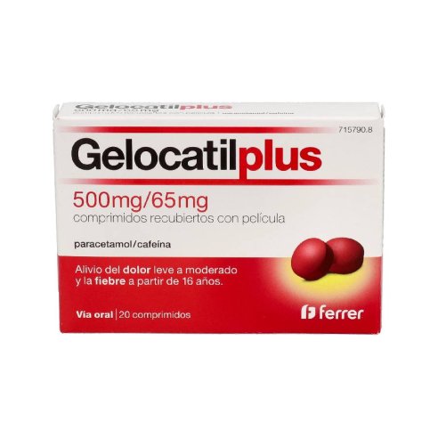 GELOCATIL PLUS 500 mg/65 mg 20 COMPRIMIDOS RECUB