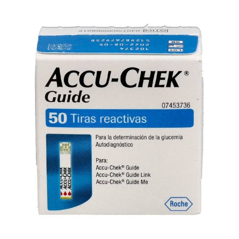 TIRAS REACTIVAS GLUCEMIA ACCU-CHEK GUIDE 50 TIRA
