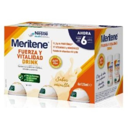 MERITENE FUERZA Y VITALIDAD VAINILLA PACK 6 UNID