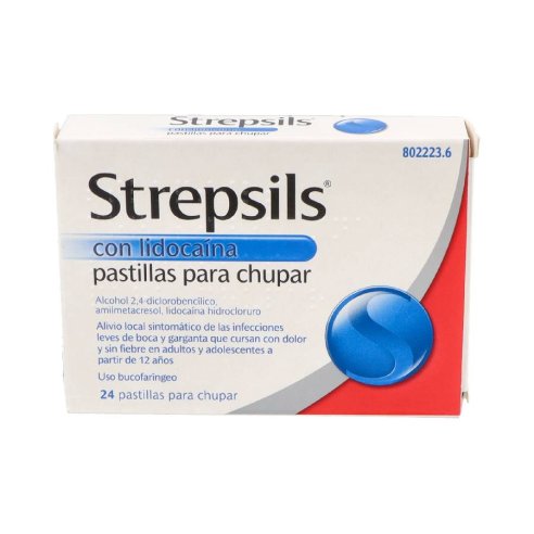 STREPSILS CON LIDOCAINA 24 PASTILLAS PARA CHUPAR