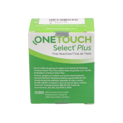 TIRAS REACTIVAS GLUCEMIA ONETOUCH SELECT PLUS 1