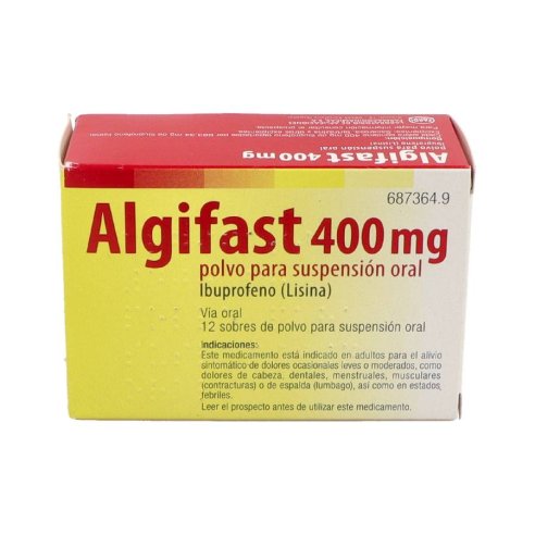ALGIFAST 400 mg 12 SOBRES POLVO PARA SUSPENSION