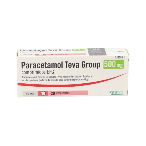 PARACETAMOL TEVA GROUP 500 mg 20 COMPRIMIDOS