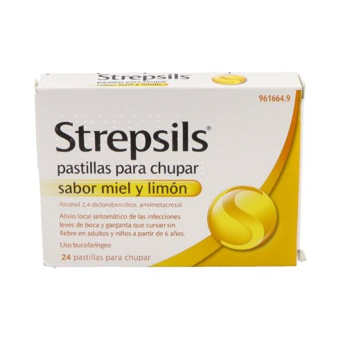 STREPSILS 24 PASTILLAS PARA CHUPAR (SABOR MIEL Y