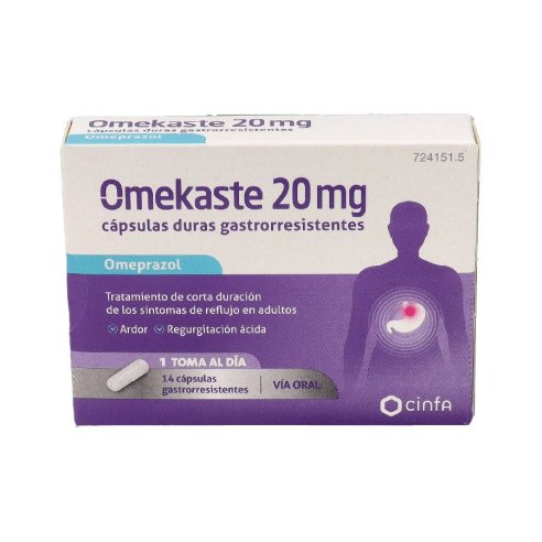 OMEKASTE 20 mg 14 CAPSULAS GASTRORRESISTENTES (B