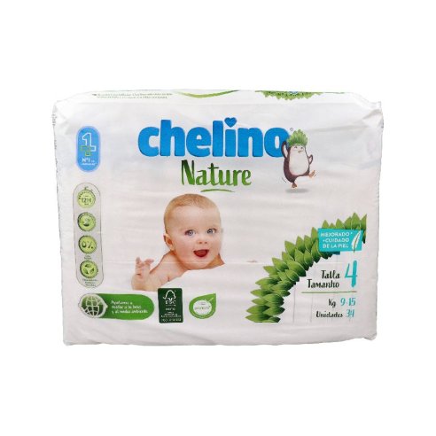 PAÑAL INFANTIL CHELINO NATURE TALLA 4 34 UNIDADE