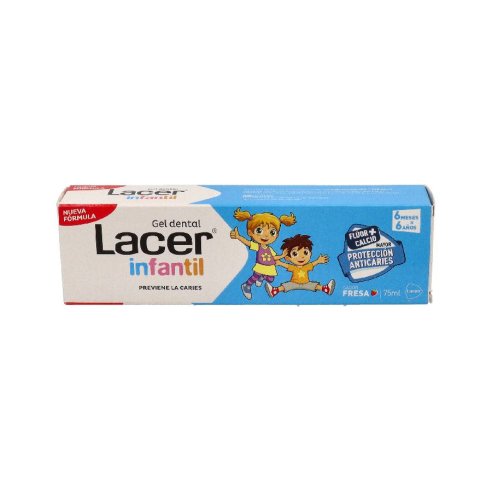 LACER INFANTIL GEL DENTAL 75 ML FRESA 6 M-6 AÑOS