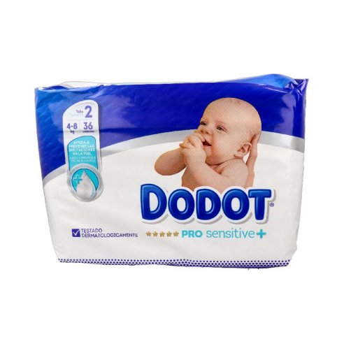 DODOT PRO SENSITIVE TALLA 2 4-8KG 36U