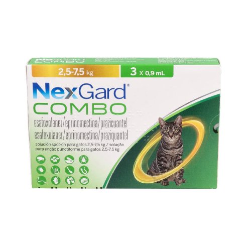 NEXGARD COMBO GATOS 2,5-7,5 KG CAJA 3 U