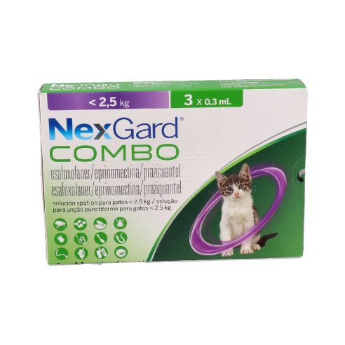 NEXGARD COMBO GATOS 0-2,5 KG CACHORROS 3 U