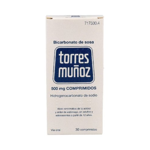 BICARBONATO DE SOSA TORRES MUÑOZ 500 MG 30 COMPR